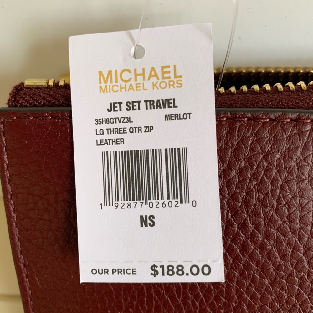 MICHAEL KORS JET SET LG 3/4 ZIP AROUND WAL… - Picture 5 of 8